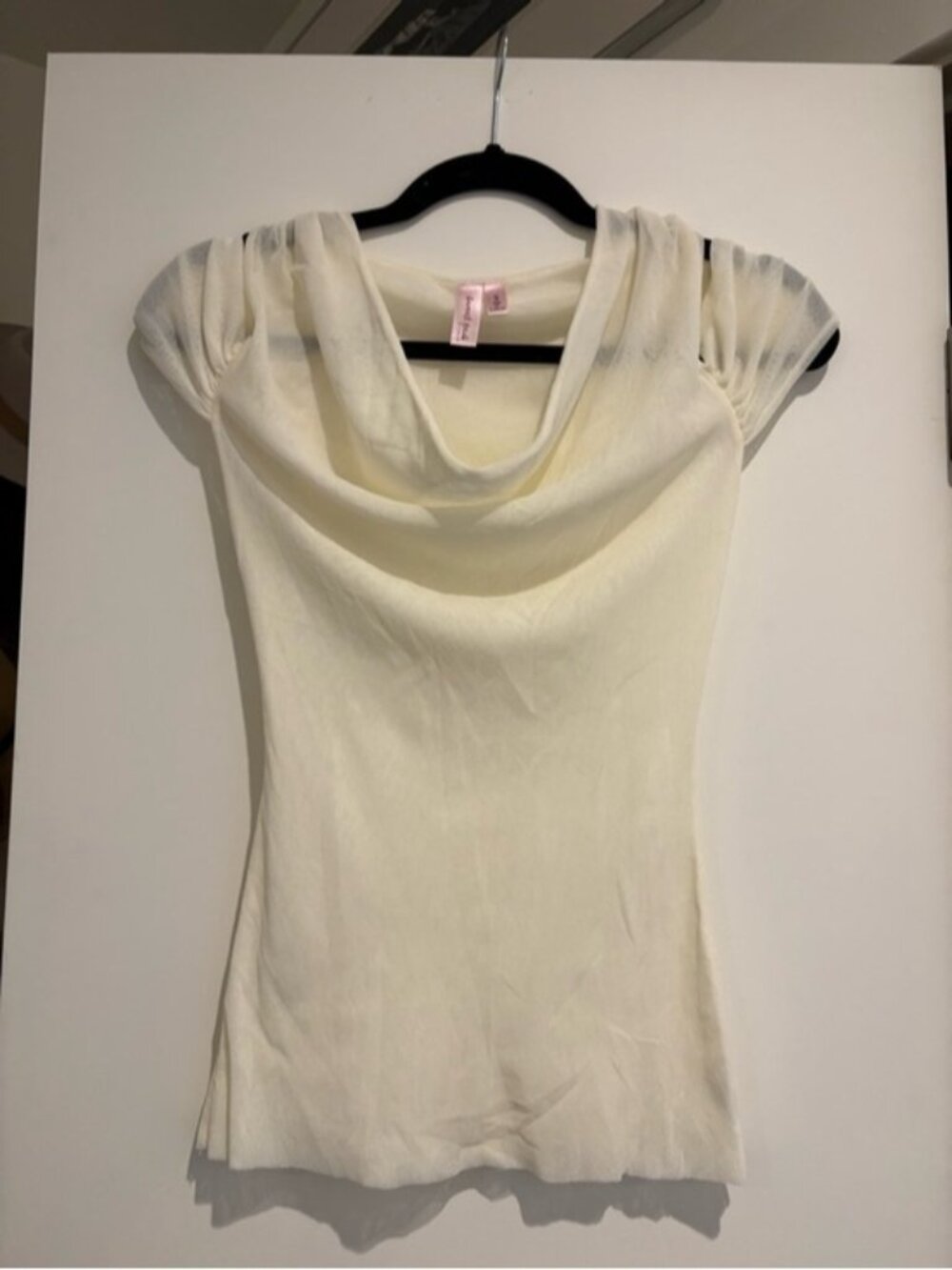 Sweet Pea Lightweight Cowl Neck Top in Cream